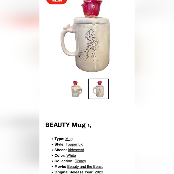 Rae Dunn Beauty and the Beast Mug - Picture 7 of 7